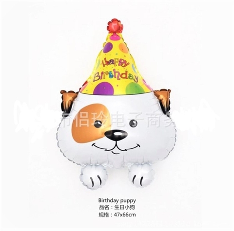 BÓNG CHÓ ĐỘI MŨ HAPPY BIRTHDAY