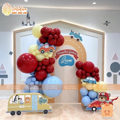 TRANG TRÍ SINH NHẬT CHO BÉ YÊU - CHỦ ĐỀ Ô TÔ - TT039