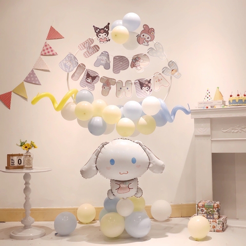 KUROMI - SET BÓNG SINH NHẬT CHO BÉ GÁI KÈM TRỤ TRÒN TT-KC019