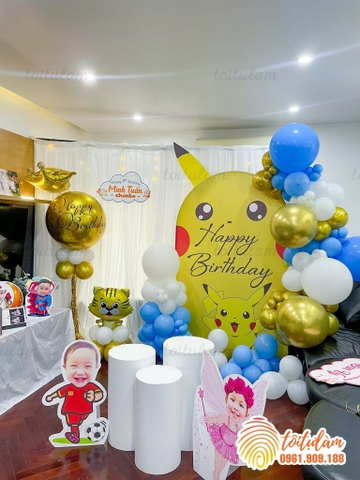 TRANG TRÍ SINH NHẬT CHO BÉ YÊU- CHỦ ĐỀ PIKACHU - TT024