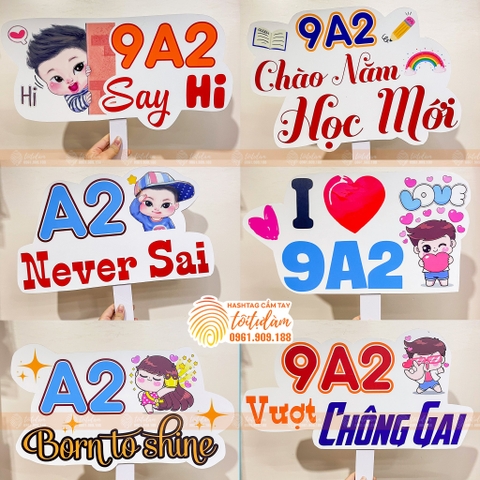 Set 6 Hashtag khai giảng- mẫu thiết kế COMBO 5