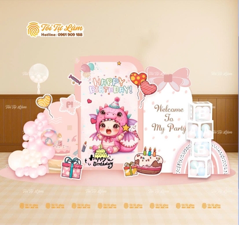 TRANG TRÍ SINH NHẬT 1 TUỔI CHO BÉ GÁI TẠI NHÀ