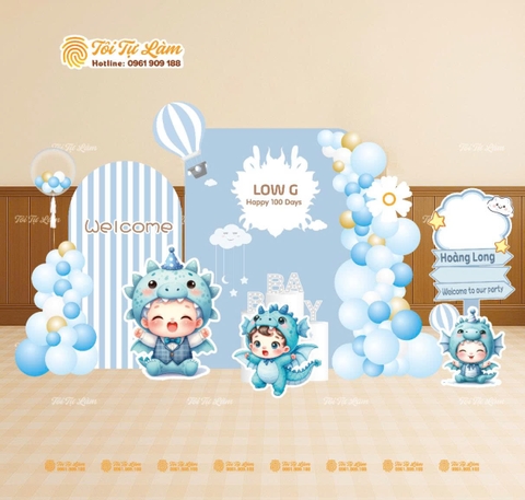 TRANG TRÍ SINH NHẬT 1 TUỔI CHO BÉ TRAI TẠI NHÀ HÀNG