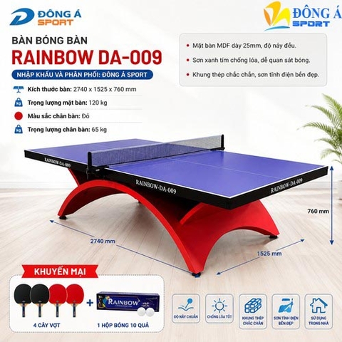 Bàn bóng bàn Rainbow thi đấu