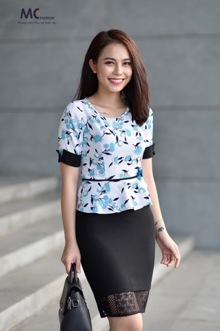 Áo croptop dáng peplum cách điệu