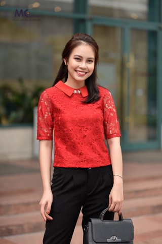 Áo croptop phối ren cách điệu