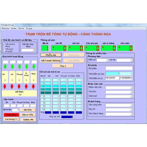 Phần mềm trạm trộn bê tông 120m3