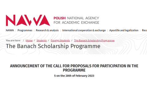 Thông báo học bổng mang tên Nhà khoa học Ba Lan Stefan Banach năm 2023