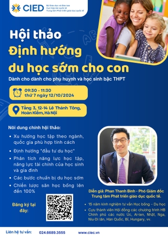 Hội thảo Định hướng du học sớm cho con