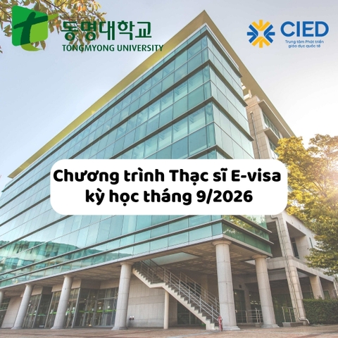 Thông báo tuyển sinh Chương trình thạc sĩ E-Visa tại Trường Đại học Tongmyong, Hàn Quốc