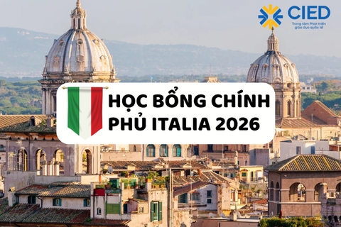 Thông báo tuyển sinh học bổng do Chính phủ Ý cấp cho sinh viên quốc tế năm học 2026-2027