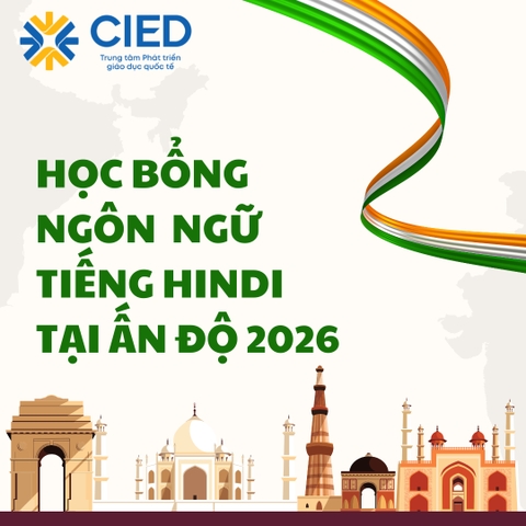 Thông báo chương trình học bổng ngôn ngữ tiếng Hindi tại Ấn Độ  2026