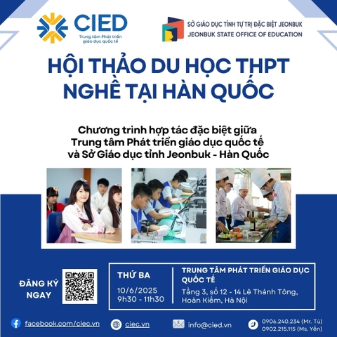 HỘI THẢO DU HỌC THPT NGHỀ TẠI HÀN QUỐC