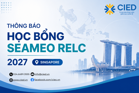 Thông báo học bổng SEAMEO RELC tại Xin-ga-po năm 2027