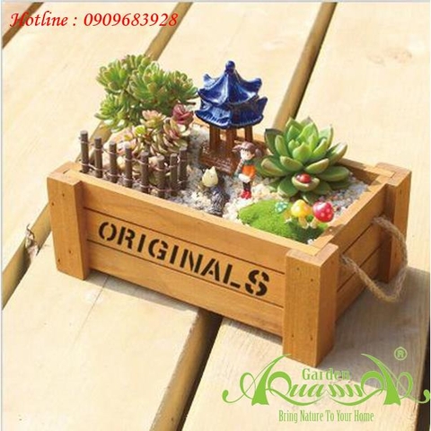 Hộp gỗ Originals quai xách - Terrarium AquaGarden