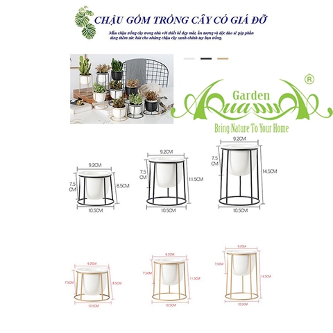 Khung Đỡ Chậu Inox - Gốm AquaGarden