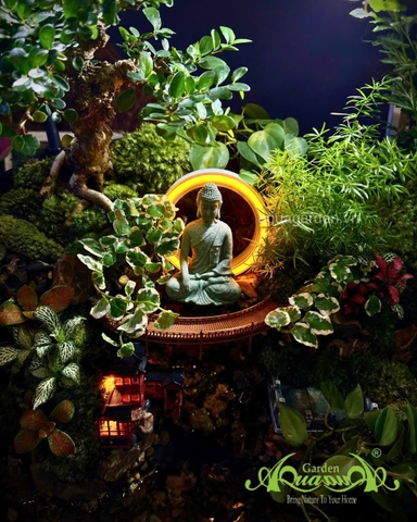 Hồ bán cạn - Minh thác tịnh Uyên – Thác nước & tượng Phật thiền tịnh