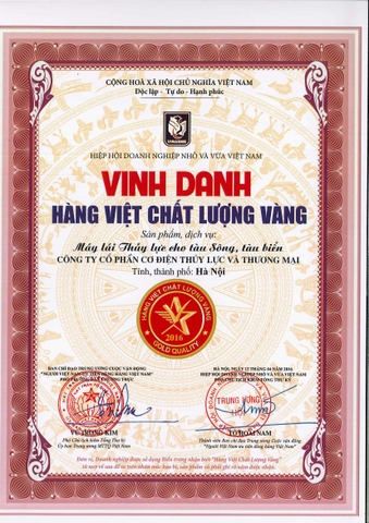 THƯƠNG HIỆU VIỆT NAM VÀNG 2016