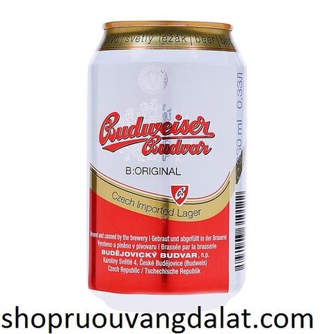 Bia Budweiser Budvar lon 330ml
