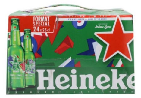 Bia Heineken Pháp chai 250ml ( Quai xách 24 chai/thùng )
