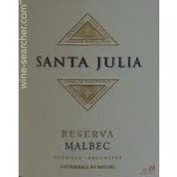 SANTA JULIA RESERVA 2010 ( Malbec ) – Red wine