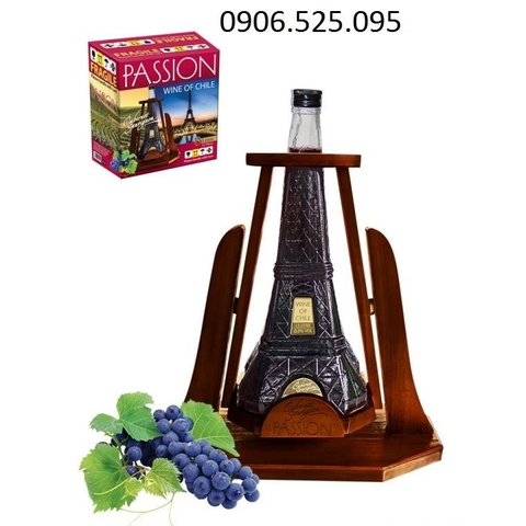 Rượu Vang đỏ Passion Tháp Eiffel 1,5L + Kệ