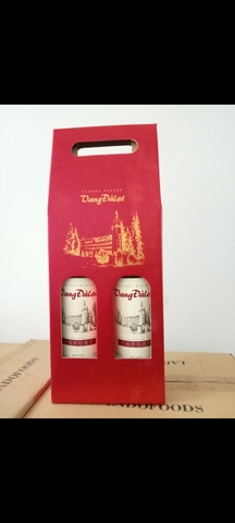 Hộp quà giấy Vang Đà Lạt Export 2 chai