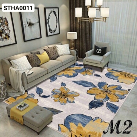 Thảm lì ép Hàn Quốc (M2 hoa vàng) - STHA0011