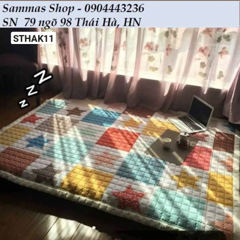 Thảm vải Hàn Quốc (sao nhiều ô) - STHAK11