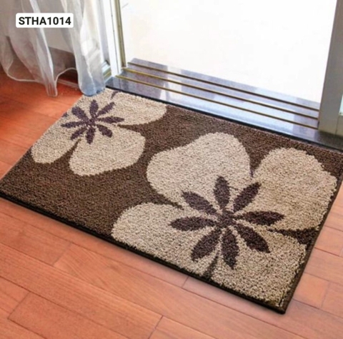 Thảm để cửa Hàn Quốc (hoa nâu) - Mã: STHA1014
