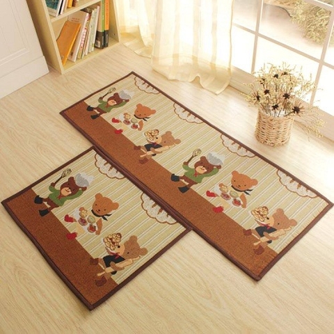Thảm bếp mẫu gấu nâu - STHAB11