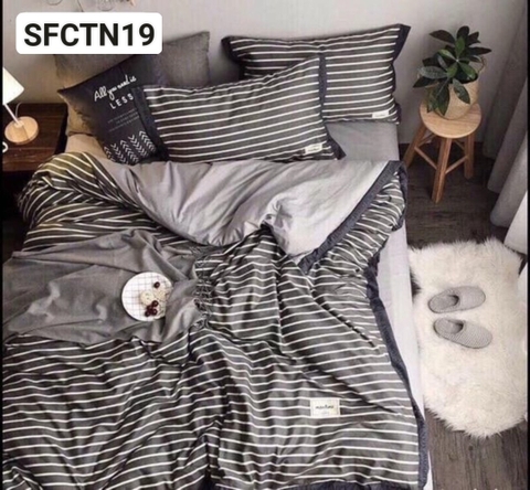 Full set cotton Nhật - kẻ ngang - SFCTN19