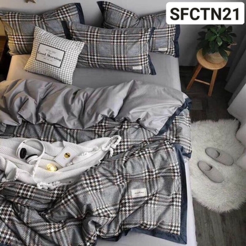 Full set cotton Nhật - kẻ - SFCTN21
