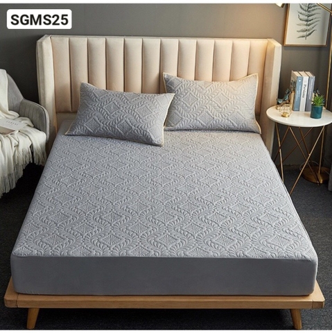 Ga chống thấm chần bông - xám trơn - SGMS25