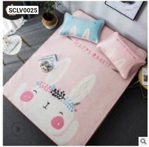 Chiếu lụa Viscose (thỏ hồng) - SCLV0025