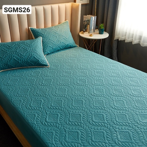 Ga chống thấm chần bông - xanh trơn - SGMS26