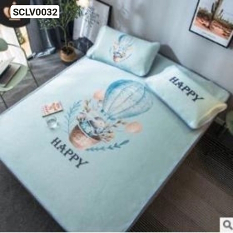 Chiếu lụa Viscose (khinh khí cầu happy) - SCLV0032