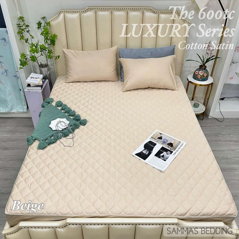 Set Ga Gối Cotton Satin LV - Beige -SGGLV02