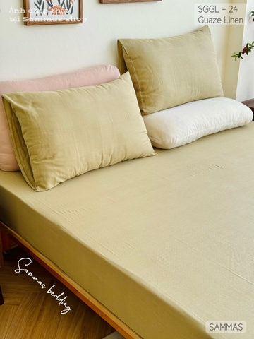 Set ga gối Linen - Sand Yellow - SGGL24