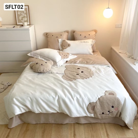Full set lụa cao cấp - mẫu teddy xù - SFLT02