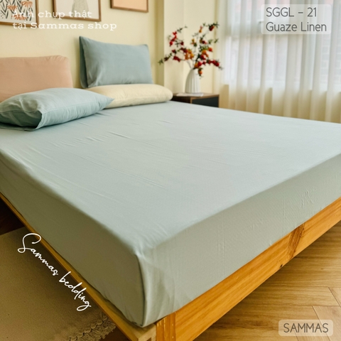 Set ga gối Linen - Xanh Mint - SGGL21