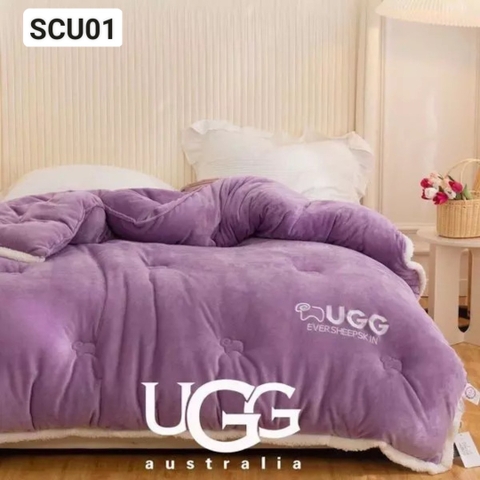 Chăn lông cừu Úc UGG (tím) - SCU01