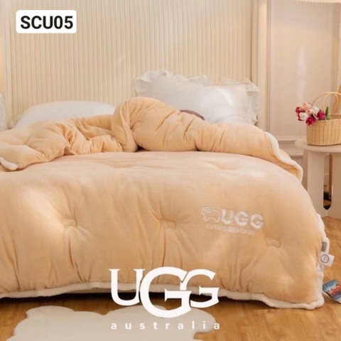 Chăn lông cừu Úc UGG (be vàng) - SCU05