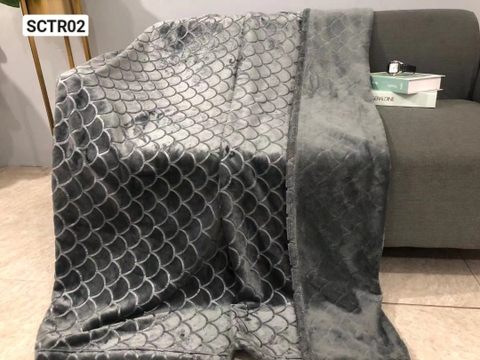 Chăn lông thỏ Renown - xám đậm - SCTR02