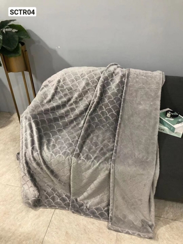 Chăn lông thỏ Renown - xám nhạt - SCTR04