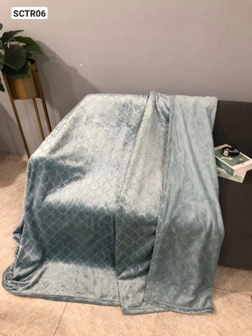 Chăn lông thỏ Renown - xanh - SCTR06