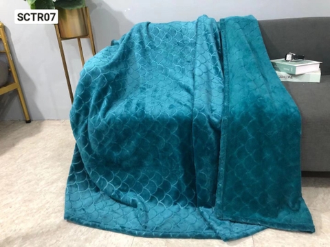 Chăn lông thỏ Renown - xanh - SCTR07