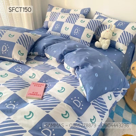 Full set cotton - caro xanh - SFCT150