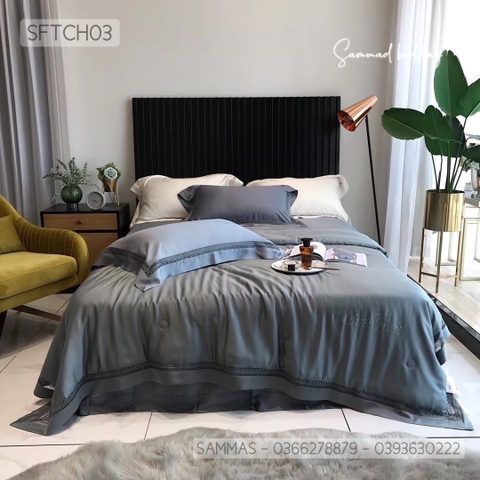 Full set Tencel Chăn Hè - Xanh Navy - SFTCH03