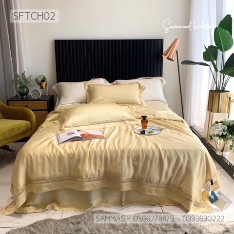 Full set Tencel Chăn Hè - Vàng - SFTCH02